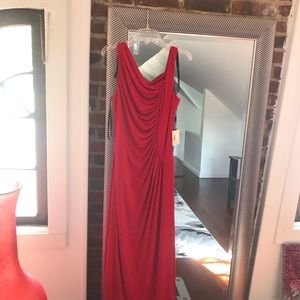 Calvin Klein red floor length dress